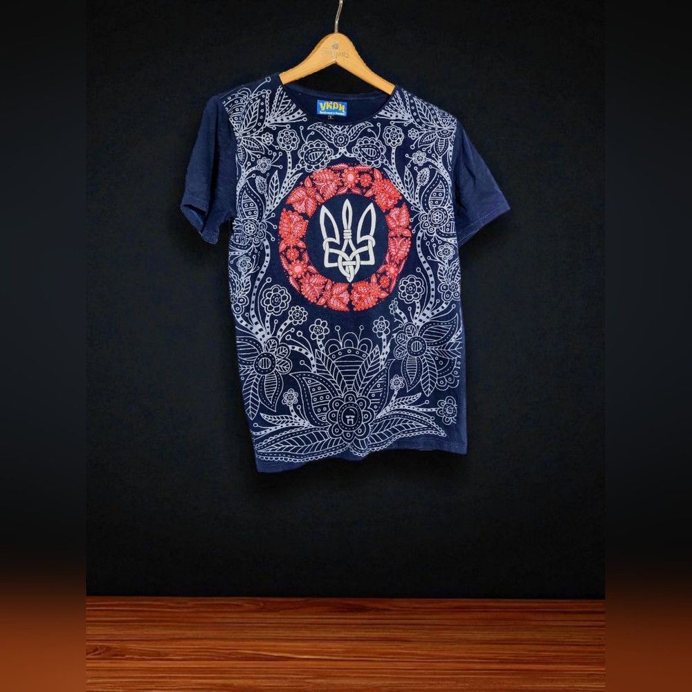 Other Ukrainian Trident L Navy Blue T-Shirt Made In Ukraine Size US L / EU 52-54 / 3 - 1 Thumbnail