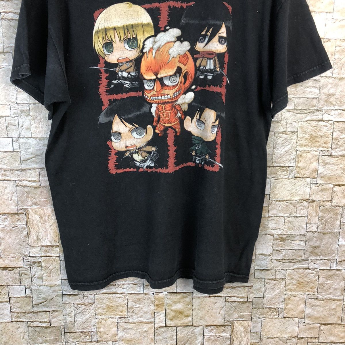 Japanese Brand × Ripple Junction Attack On Titan Black T-Shirt #A537 Size US M / EU 48-50 / 2 - 3 Thumbnail