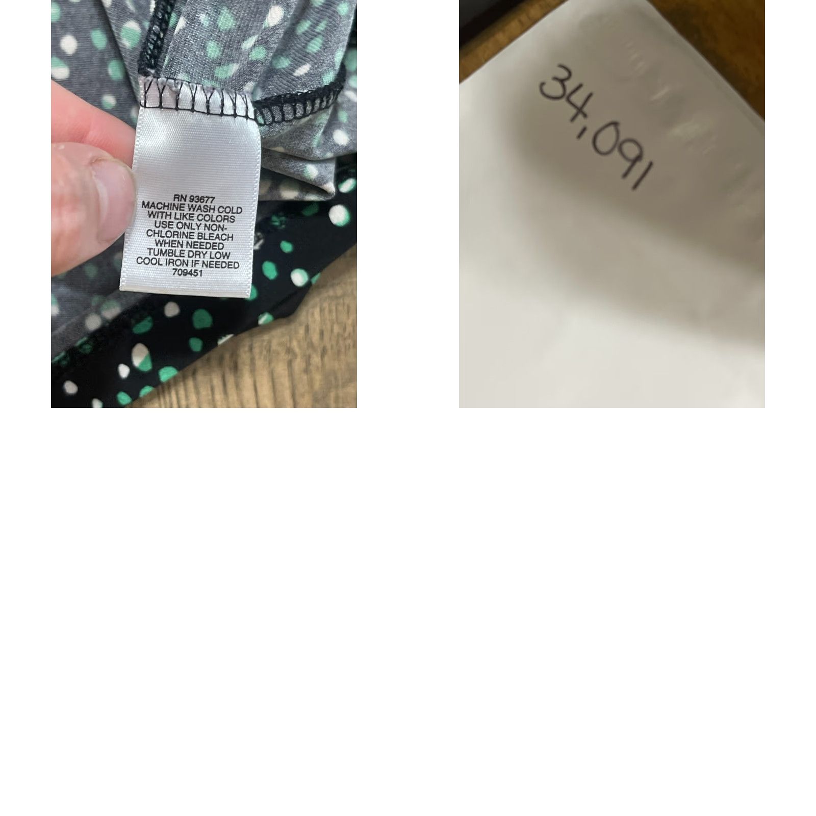 Liz Claiborne Liz Claiborne Shirt XL-2XL Green White Black 3/4 Sleeve V-neck Womens Size XXL / US 16-18 / IT 52-54 - 8 Thumbnail