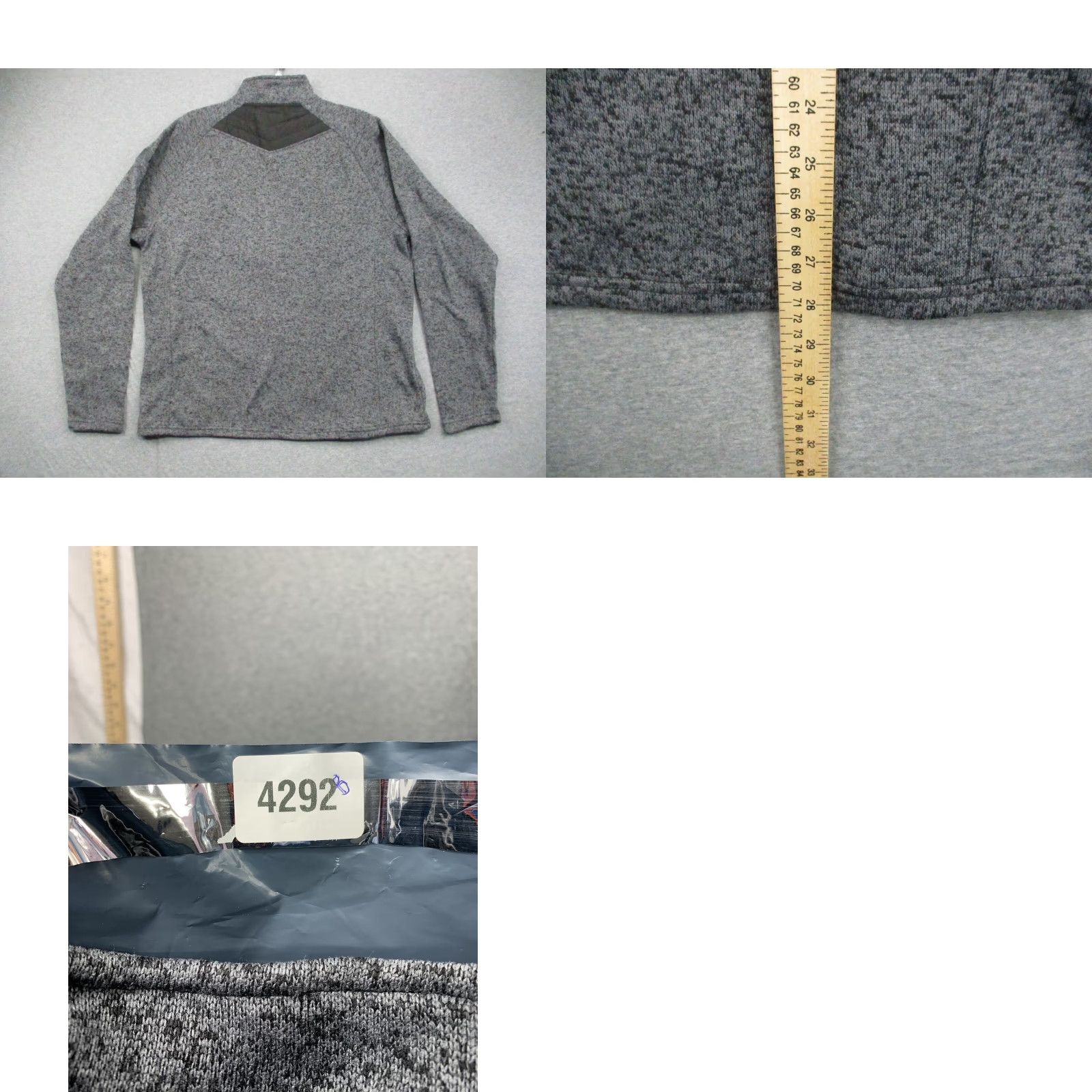 Vintage NRA 1/4 Zip Pullover XL Men Shooting Jacket Heather Gray Black Tactical Pullover Shirt Knit Zipper Mock Neck Winter Spring Fall Size US XL / EU 56 / 4 - 8 Thumbnail
