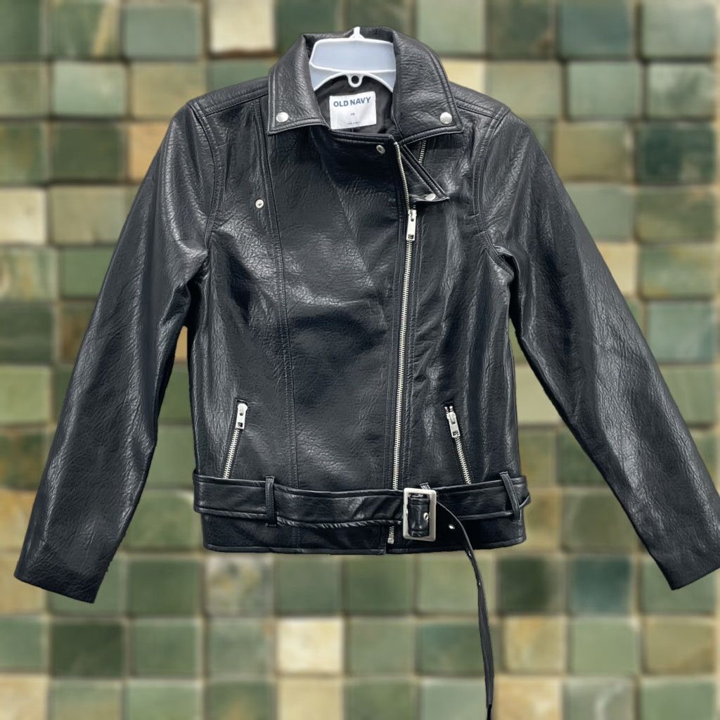 Old Navy Old Navy Moto Jacket Women XS Y2k Vegan Leather Grunge Biker Chic Punk 90s Retro Size XS / US 0-2 / IT 36-38 - 1 Thumbnail