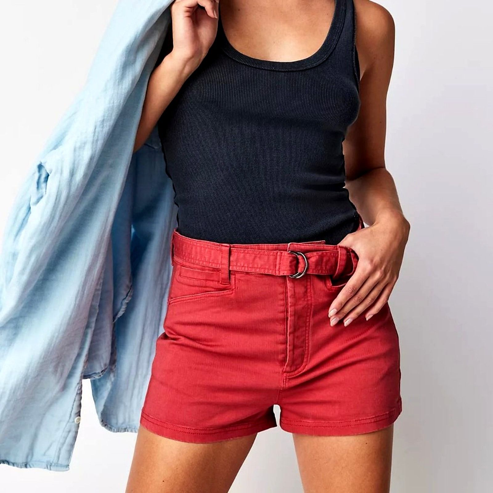 Free People Free People Riviera Shorties - Berry Twists - Size 12 Size 34" / US 12 / IT 48 - 4 Thumbnail