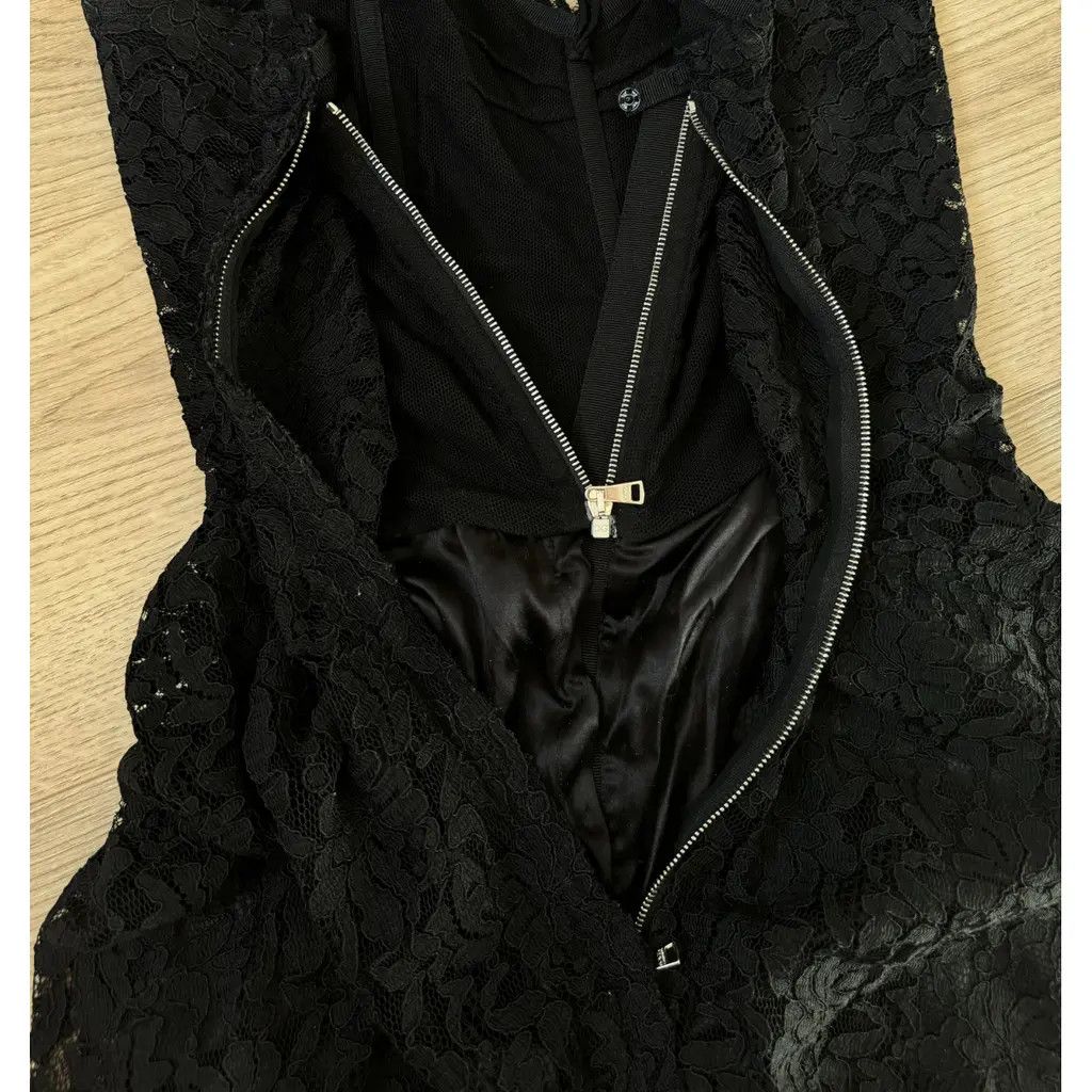 Dolce & Gabbana D & G Black Lace Fringe Corset Strapless Mini Dress Size40IT Size S / US 4 / IT 40 - 5 Thumbnail