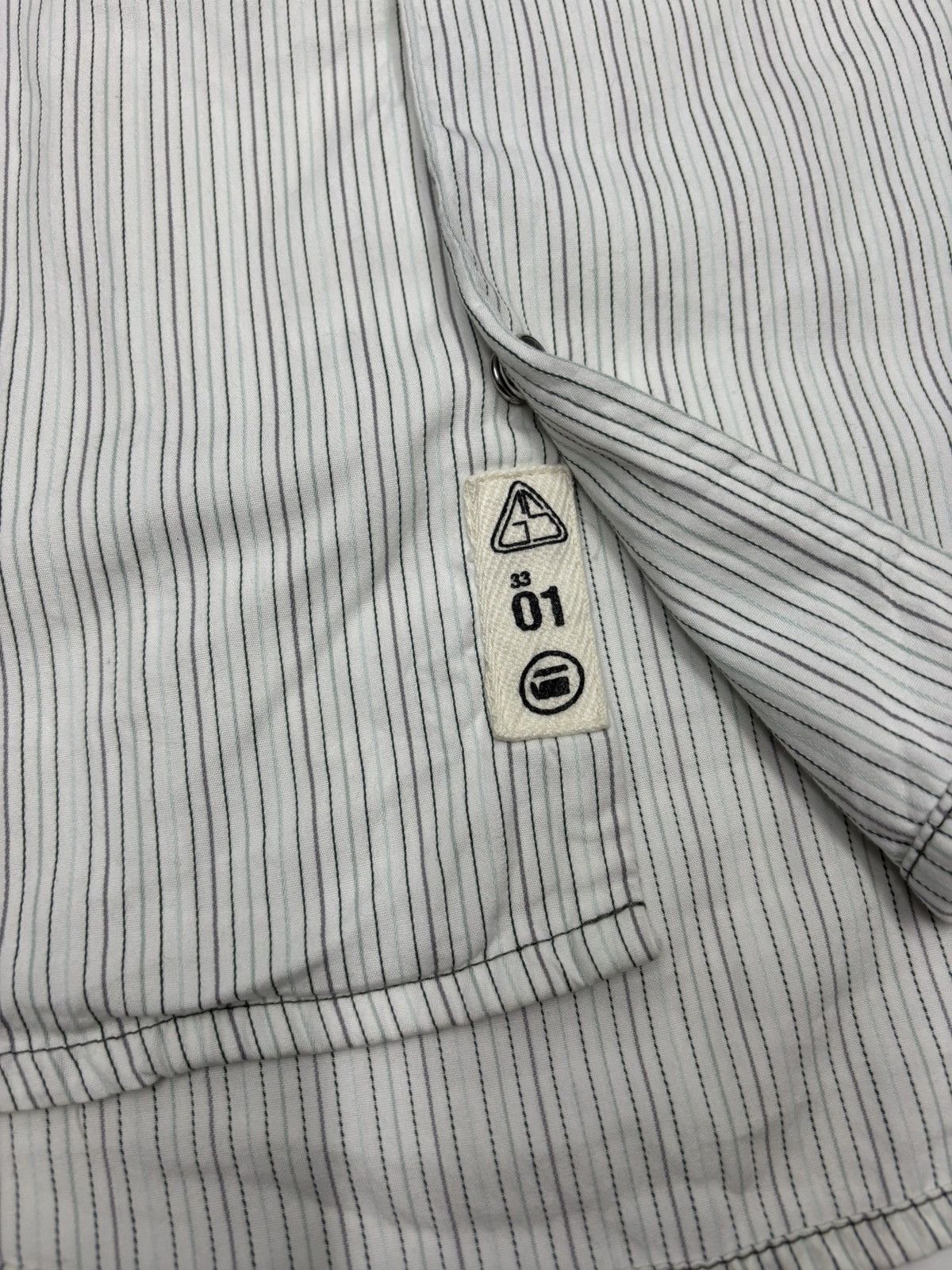 Yohji Yamamoto 🔥DEVIL STRIPE SHIRT S/S BUTTON SNAP YOHJI STYLE BY GSTAR Size US M / EU 48-50 / 2 - 15 Thumbnail