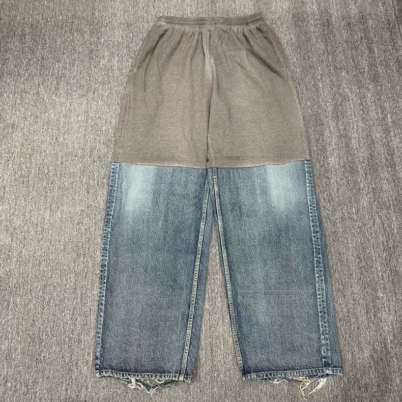 Balenciaga Balenciaga size S Denim Patchwork Sweatpants Size US 27 - 1 Thumbnail