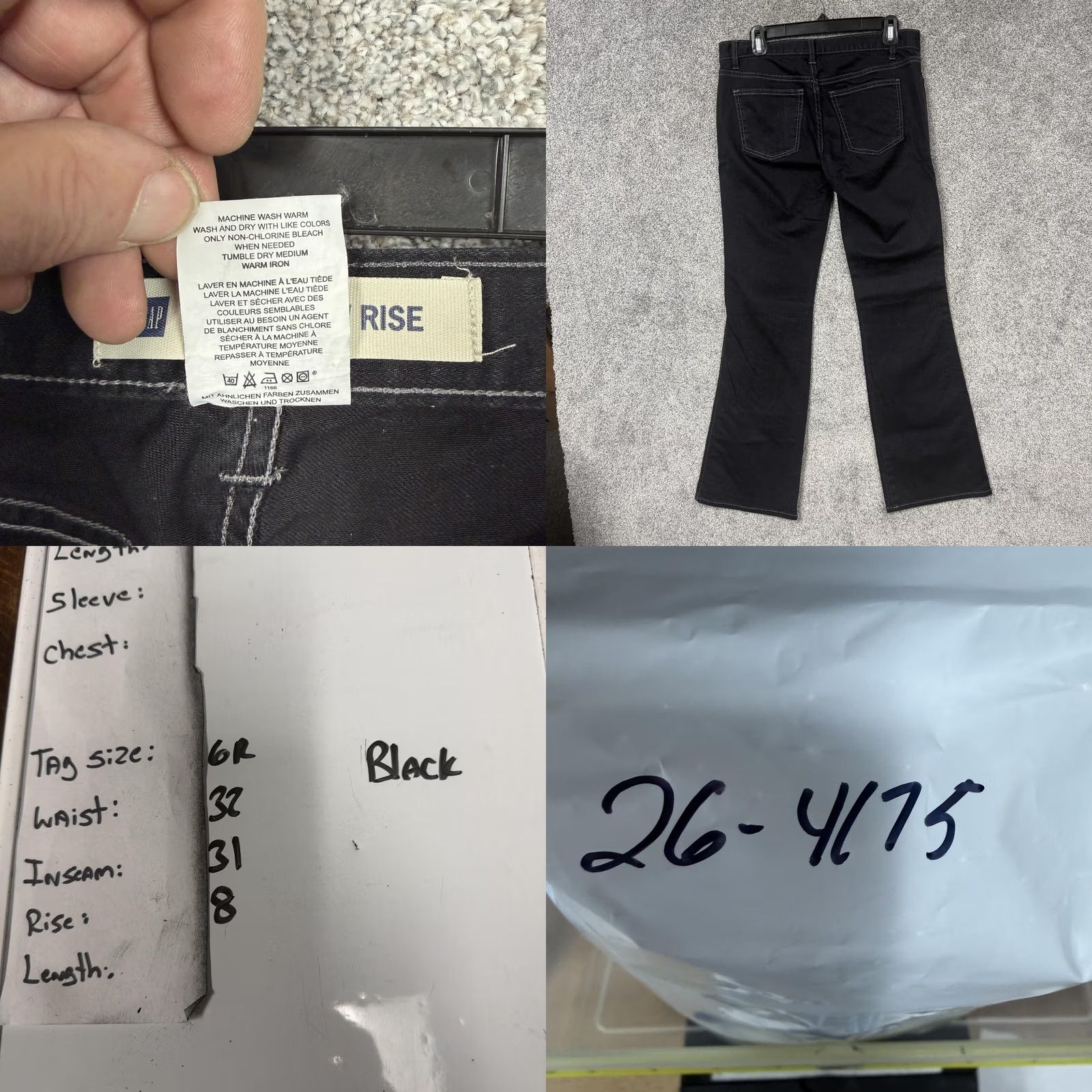 Gap Gap Ultra Low Rise Bootcut Jeans 6R 32x31 Black Stretch Y2K Indie Sleaze Womens Jeans Size 28" / US 6 / IT 42 - 8 Thumbnail