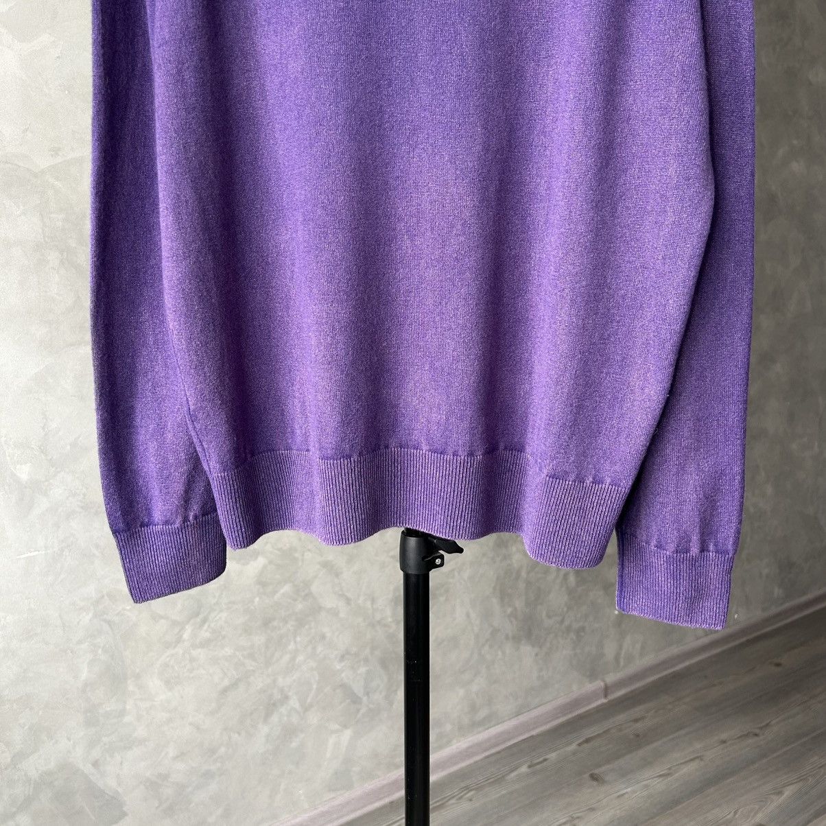 Luigi Borrelli Borrelli Napoli 100% Cashmere Purple Garment Dyed Sweater Size US XL / EU 56 / 4 - 9 Thumbnail