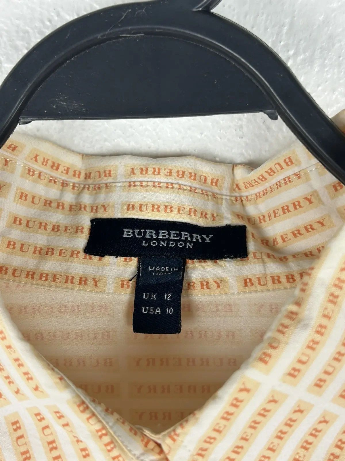 Burberry Vintage Burberry Allover Box Logo Inscription Long Sleeve Size L / US 10 / IT 46 - 8 Thumbnail