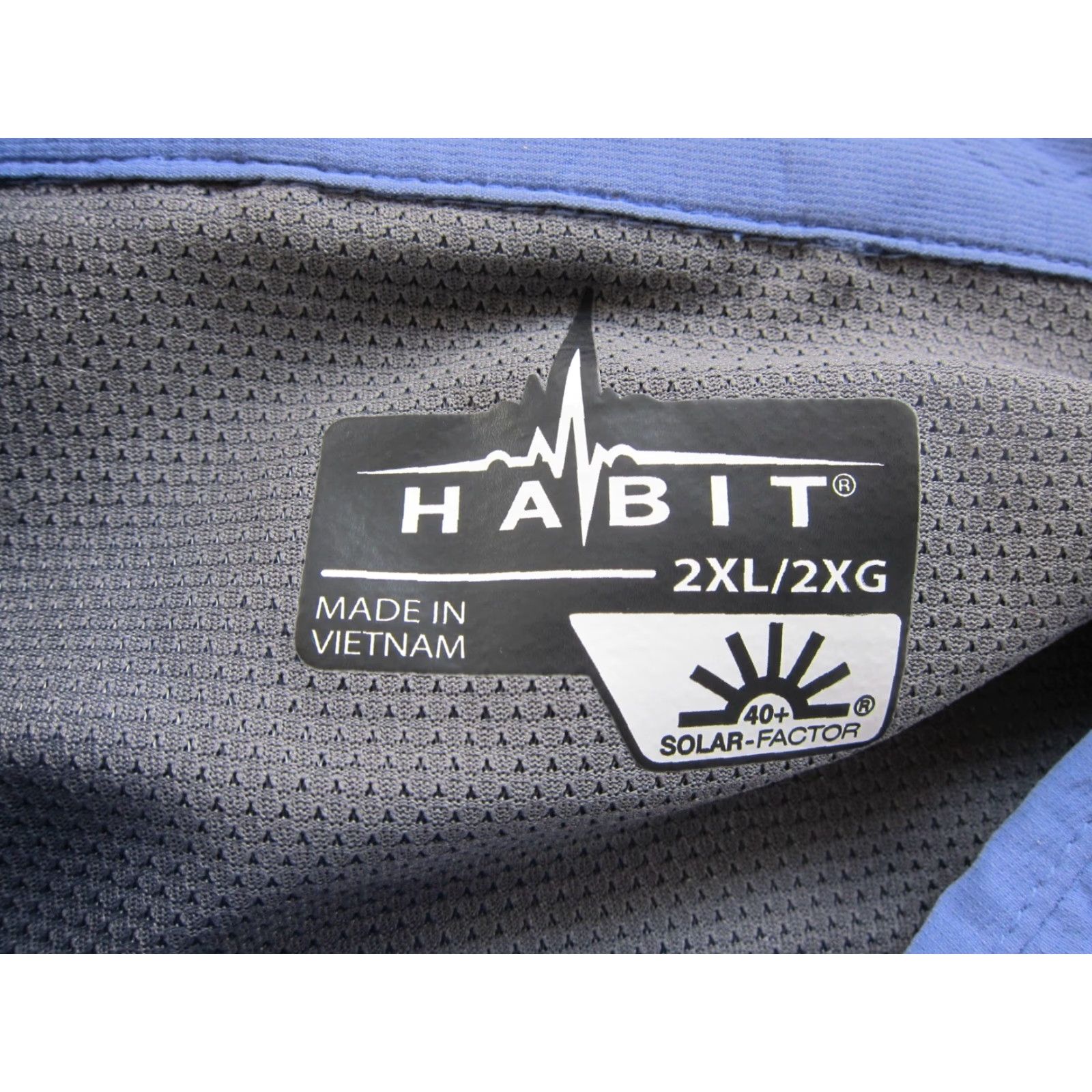 Habitat Habit Button-Up 2XL Blue UPF 40+ Vented Lightweight Quick Dry Long Sleeve Shirt Mens Size US XXL / EU 58 / 5 - 2 Thumbnail