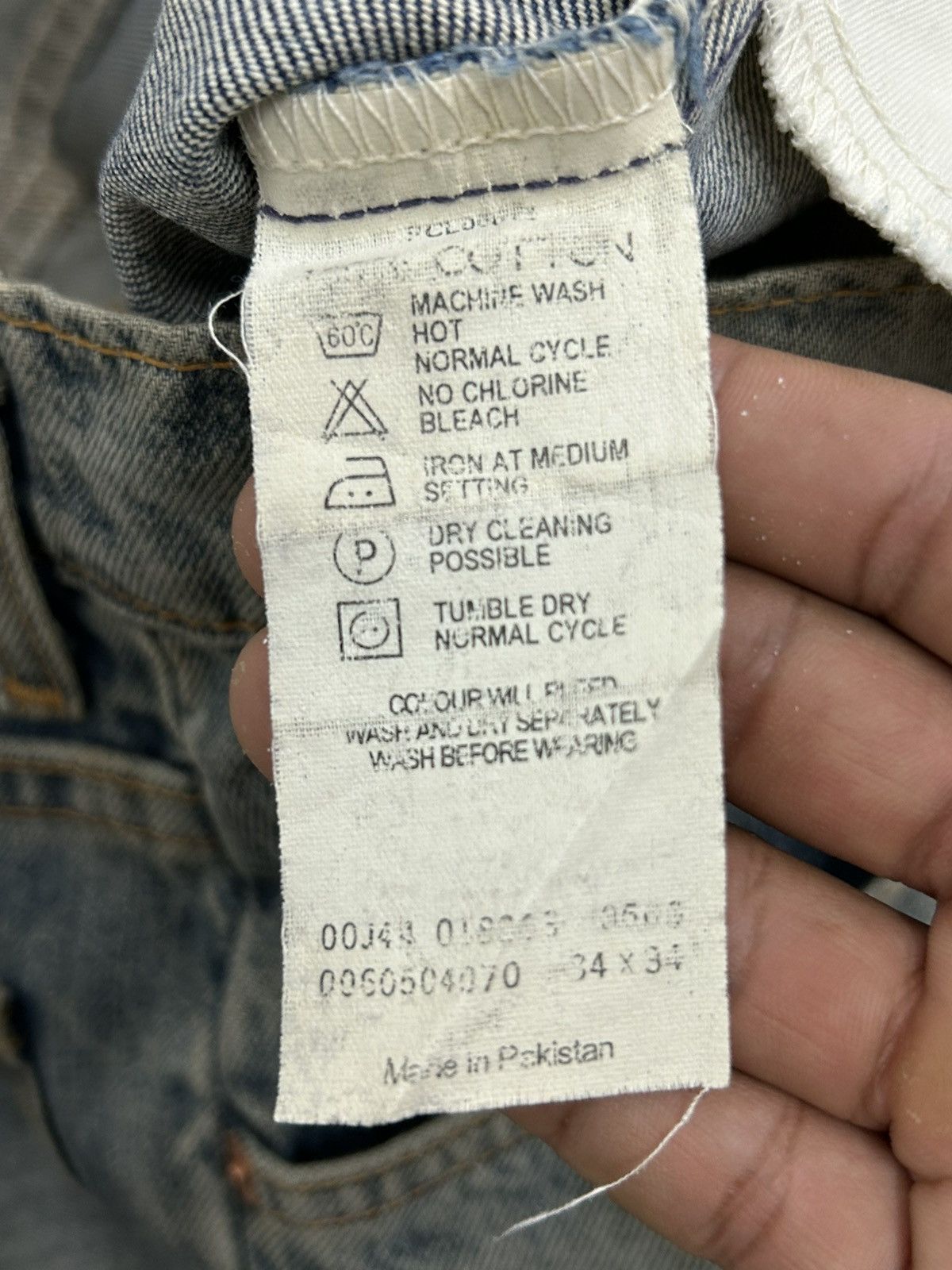 Levi's Vintage Levis 605 Orange Tab Acid Washed Baggy Size US 31 - 21 Thumbnail