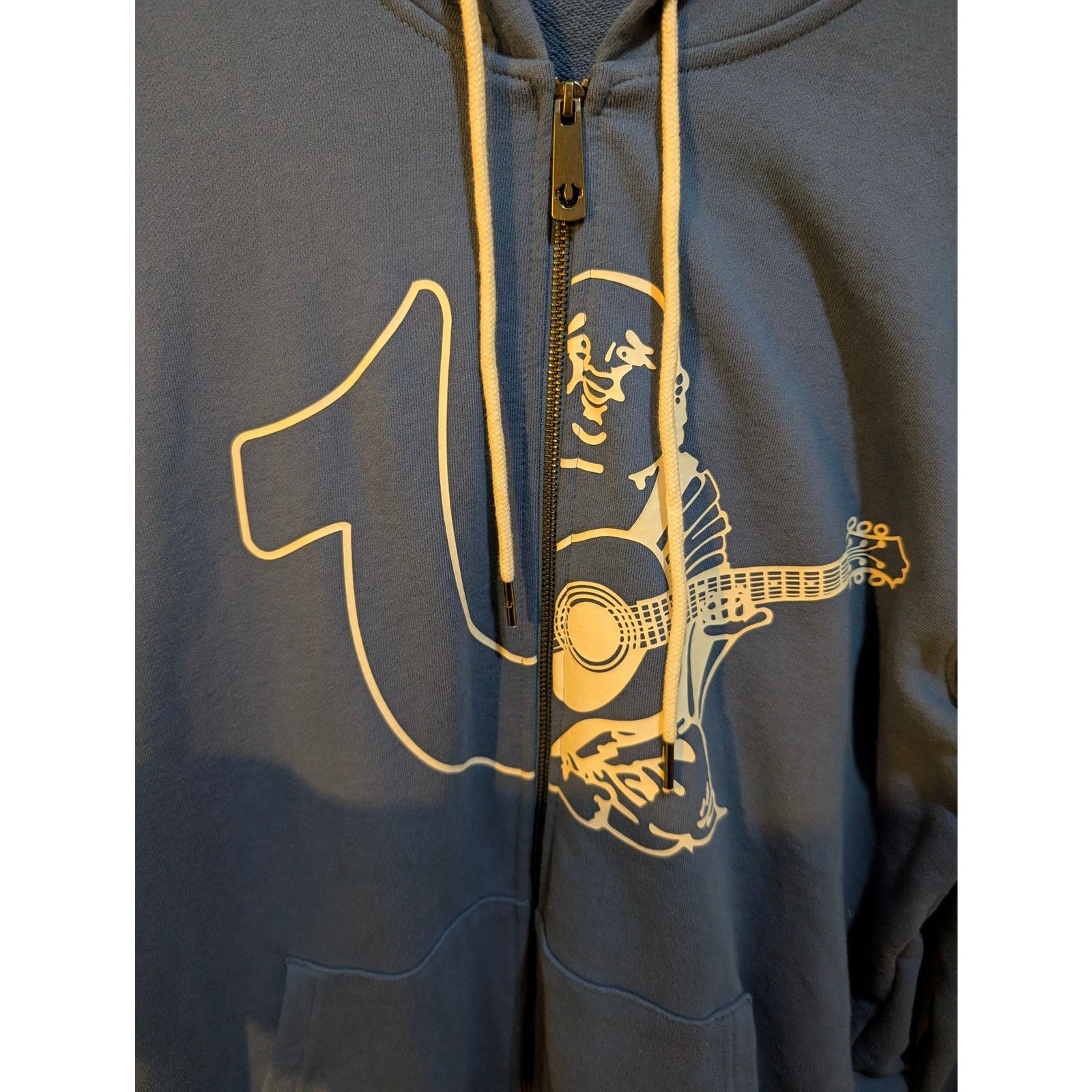 True Religion True Religion Light Blue Full Zip 2000s Y2K Style Hoodie XL Size US XL / EU 56 / 4 - 2 Thumbnail