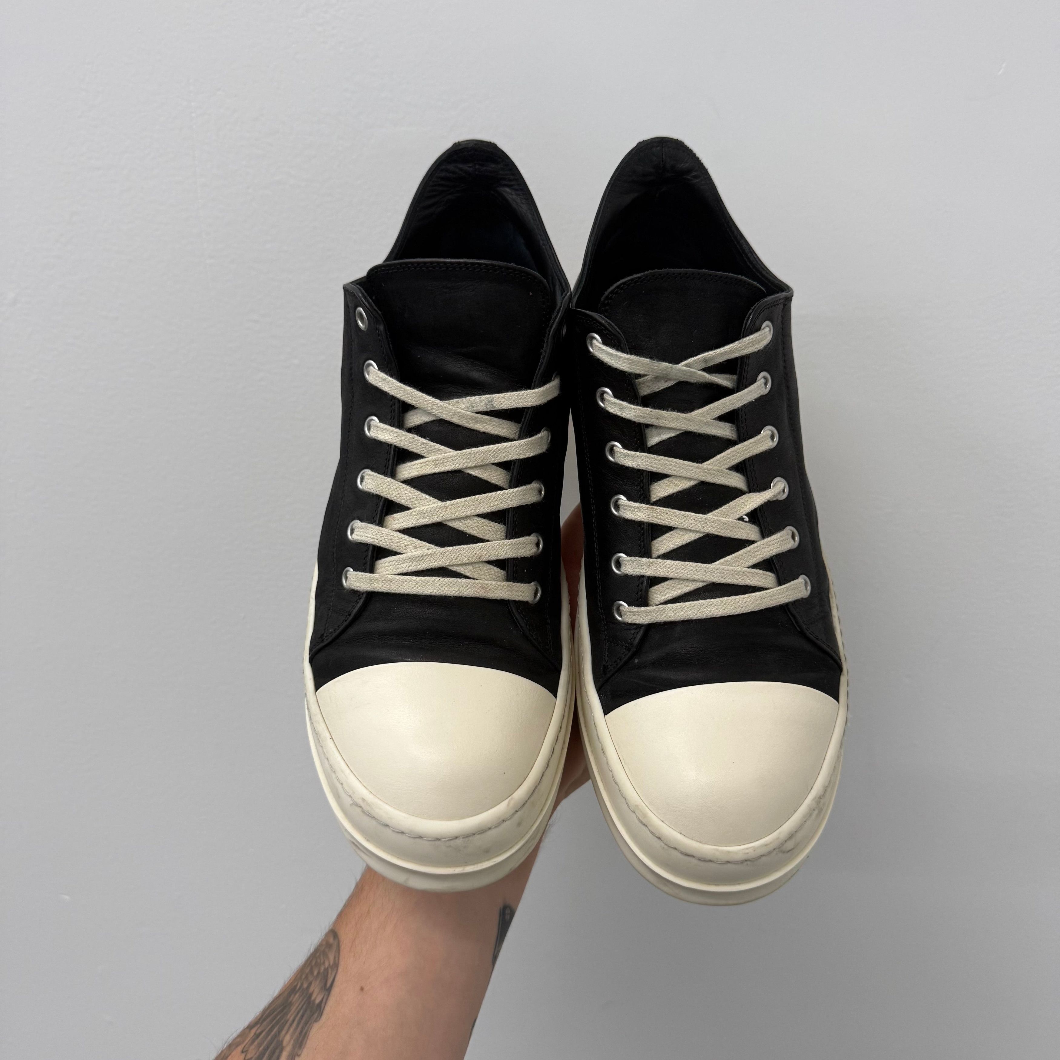 Rick Owens Rick Owens Mainline Ramone Leather Sneakers - Size 45 Size US 12 / EU 45 - 2 Thumbnail