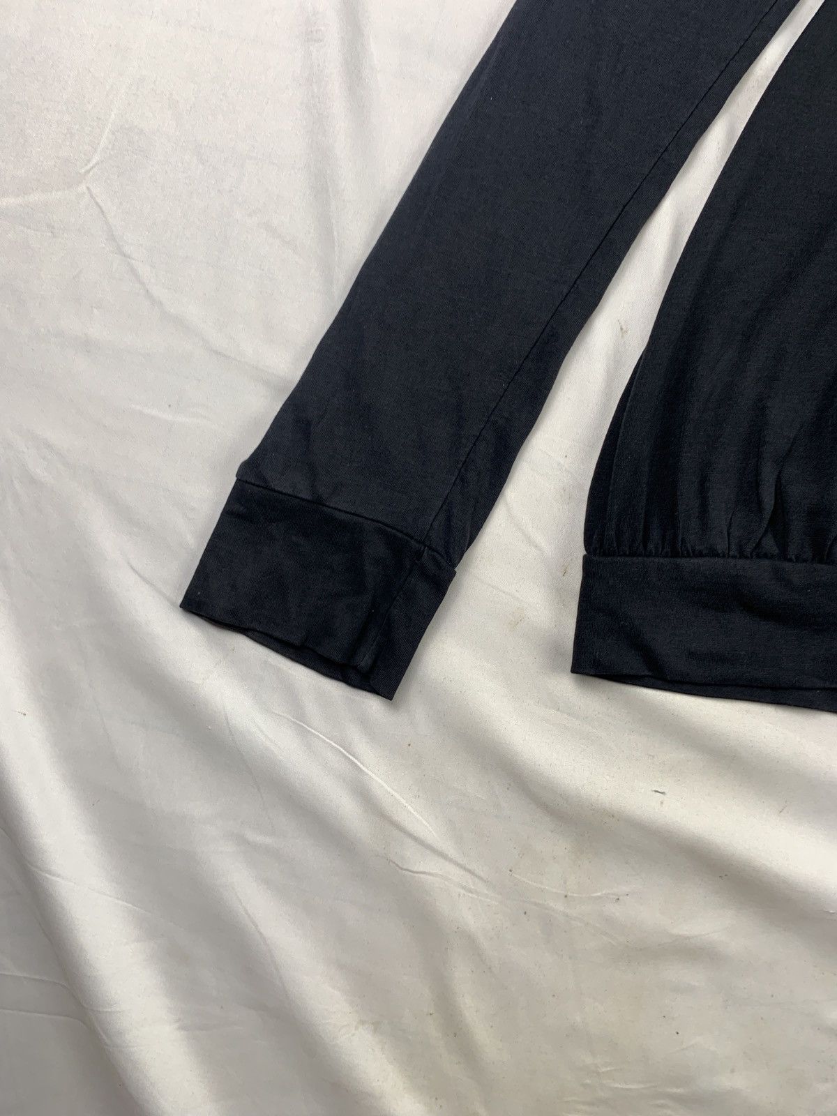 Japanese Brand y2k Dereon Black Grunge Over Print Open Chest Hoodie Size L / US 10 / IT 46 - 8 Thumbnail