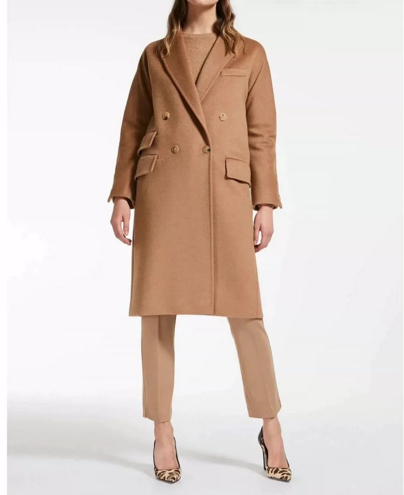Max Mara Max Mara White Label Camel Hair Camel Double Breasted Coat Size S / US 4 / IT 40 - 1 Thumbnail