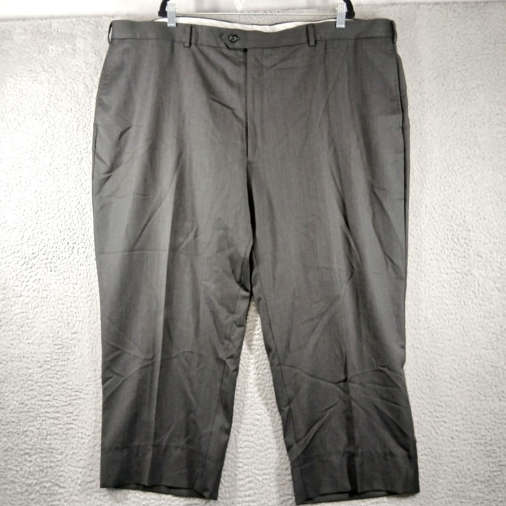 Pronto Uomo Pronto Uomo Couture Wool Dress Pants - Charcoal Grey - 50 Size Size US 34 / EU 50 - 2 Thumbnail