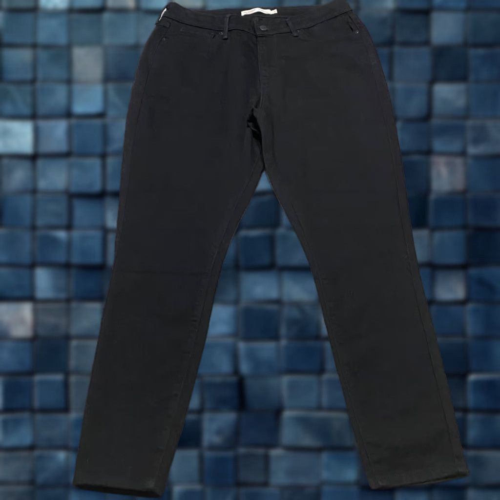 Levi's Levi's Jeans Womens 14 Black Dark Wash High Rise Skinny Denim Stretch Modern 90s? (if 90s not in original) Size 36" / US 14 / IT 50 - 1 Thumbnail