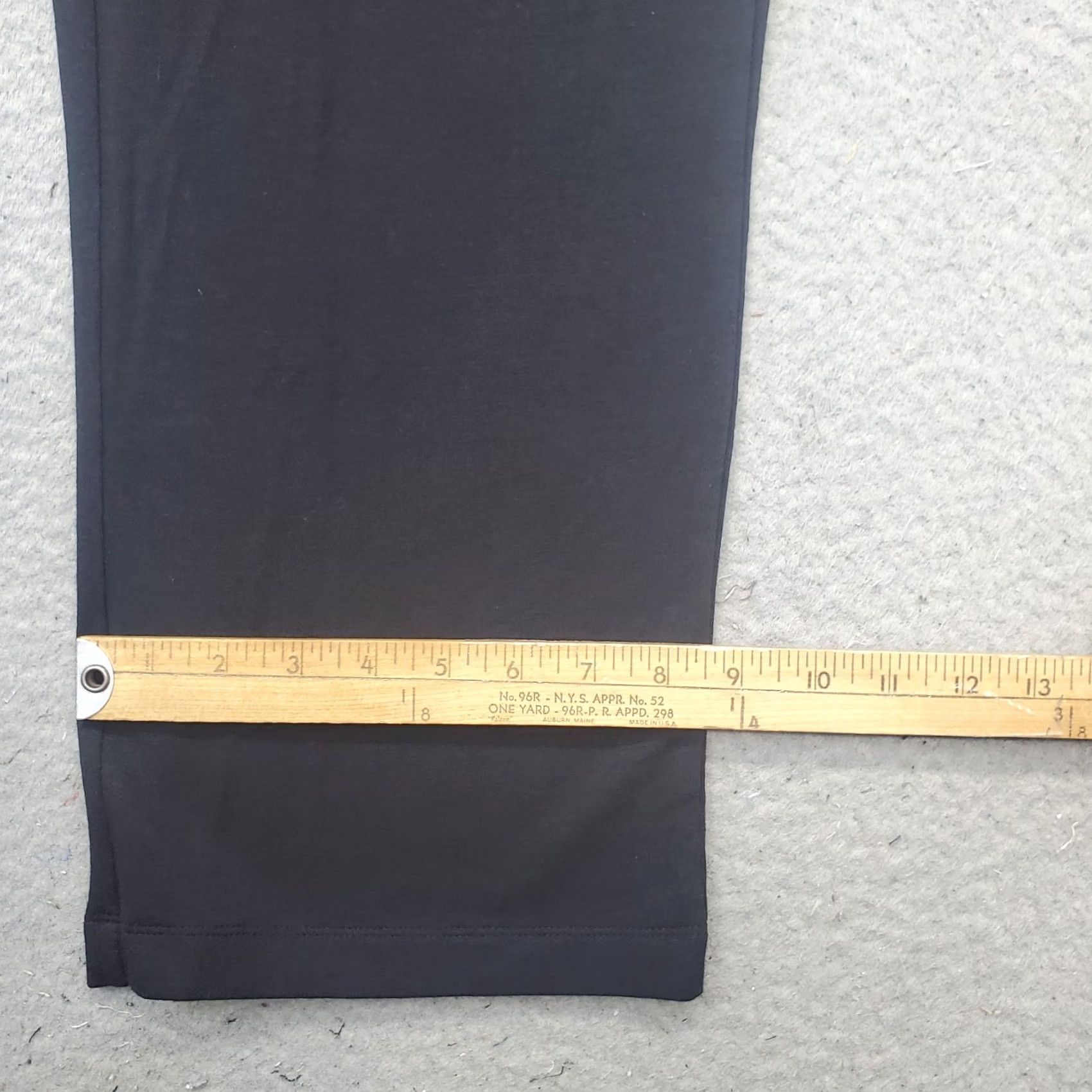 Vintage Hue Womens Medium Black Stretch High Waist Drawstring Straight Leg Pant Size 32" / US 10 / IT 46 - 5 Thumbnail