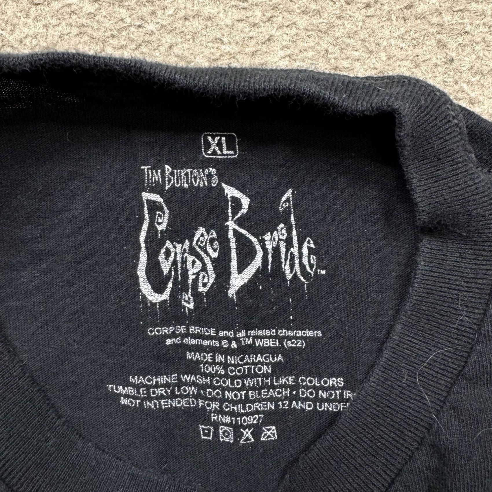 Ripple Junction Ripple Junction Corpse Bride Shirt XL Black Short Sleeve Graphic Tee Tim Burton Movie Men's Size US XL / EU 56 / 4 - 7 Thumbnail