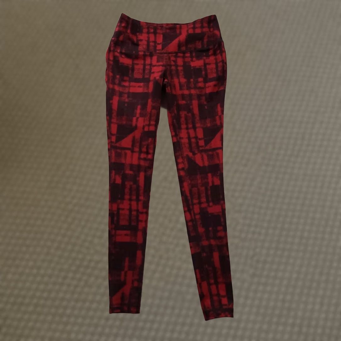 Vintage Cato Active Pants Leggings Red Black Heartthrob Size XS Womens Size 26" / US 2 / IT 38 - 1 Thumbnail