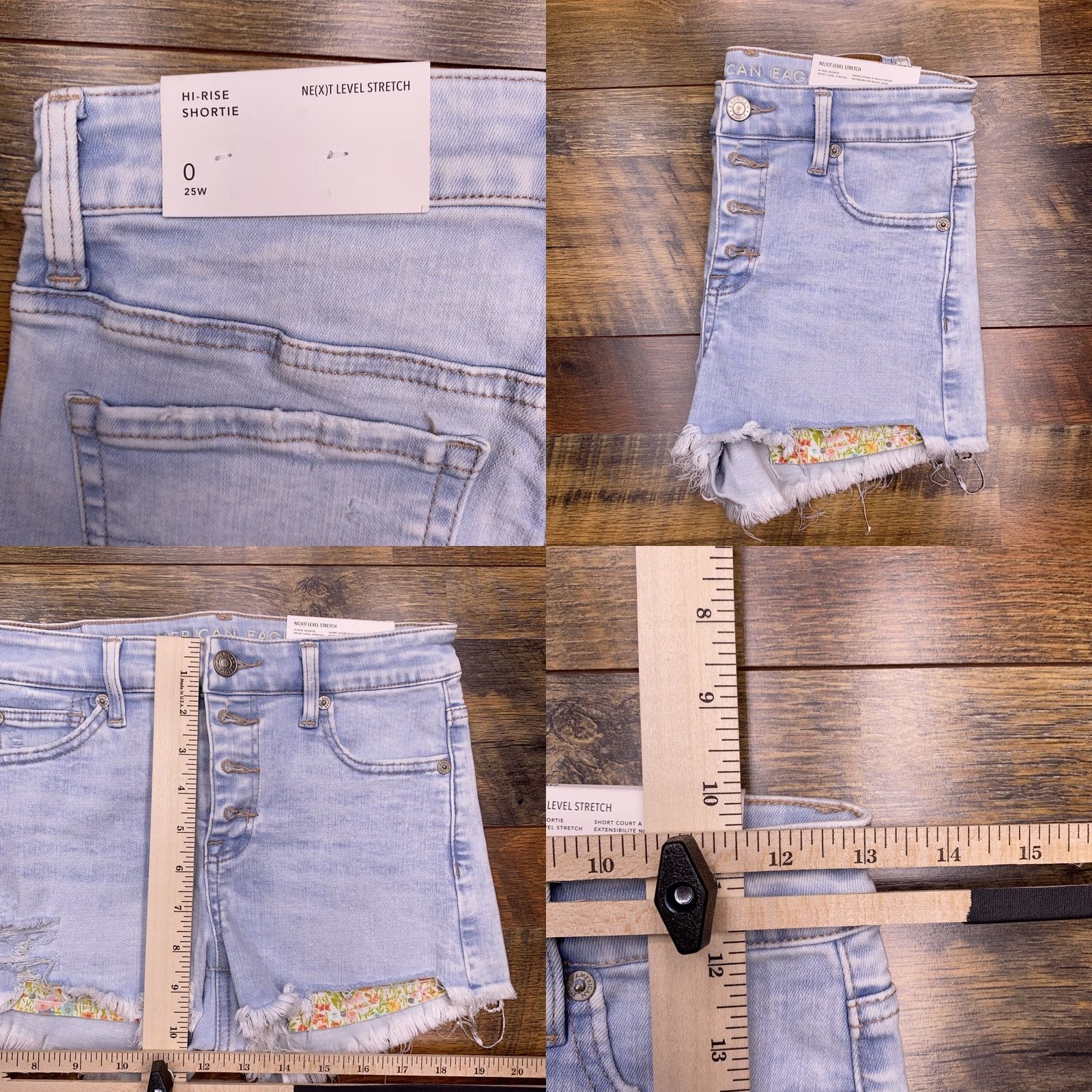 American Eagle Outfitters American Eagle Outfitters Shortie Womens 0 Denim Stretch High Rise 25 Inseam 4 in Blue 5-Pocket NWT Size 25" / US 0 / IT 36 - 8 Thumbnail