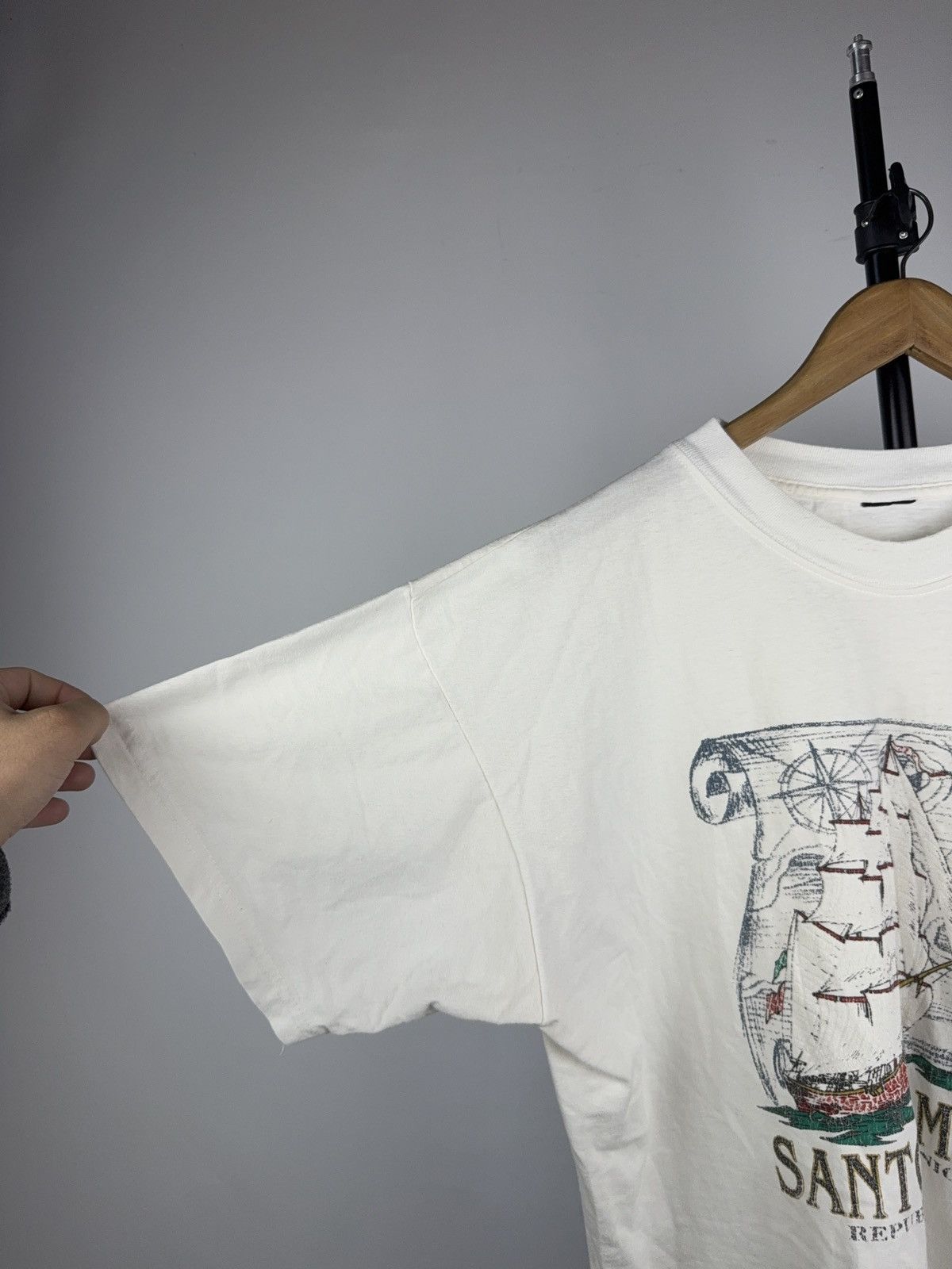 Vintage Vintage 90s Retro Logo Santo Domingo R. Dominicana T Shirt Size US XL / EU 56 / 4 - 4 Thumbnail