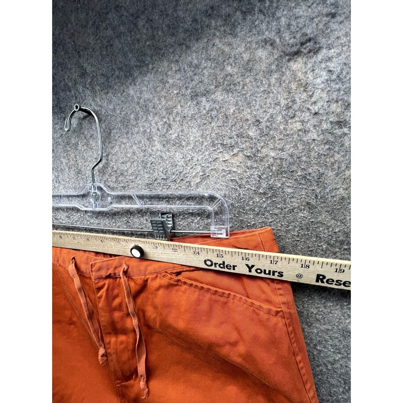 Vintage VINTAGE Basic Asphalt Pants Juniors 13 Orange Chino Twill Drawstring Relaxed Casual Size 34" / US 12 / IT 48 - 3 Thumbnail