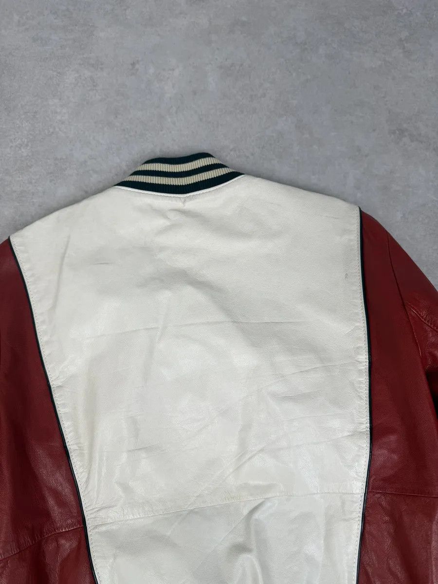 Gucci SS2008 Gucci Propaganda Red & White Biker Leather Jacket by Frida Giannini Size US M / EU 48-50 / 2 - 7 Thumbnail