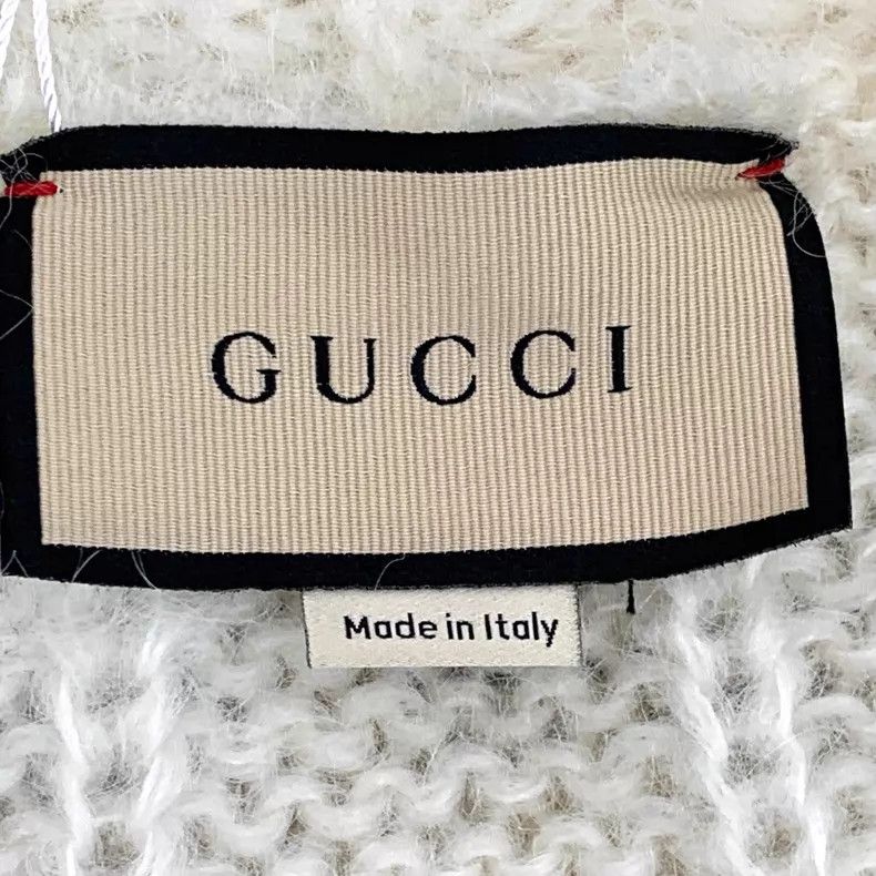 Gucci Gucci 23 beige rabbit diamond embroidered horsehair V-neck Size S / US 4 / IT 40 - 6 Thumbnail