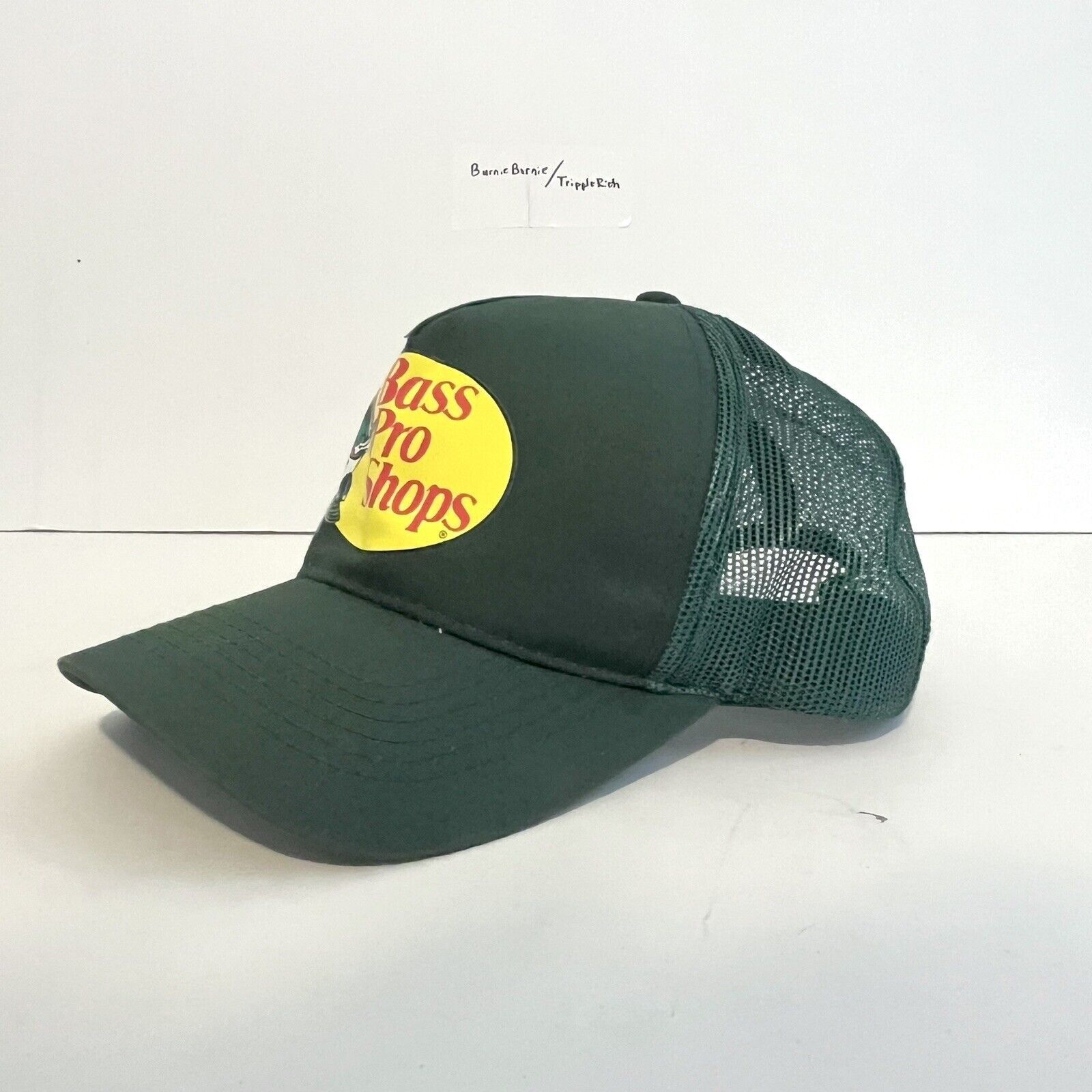 Bass Pro Shops VTG Bass Pro Shops Mesh Trucker Hat Green Snapback Fishing Size ONE SIZE - 2 Thumbnail