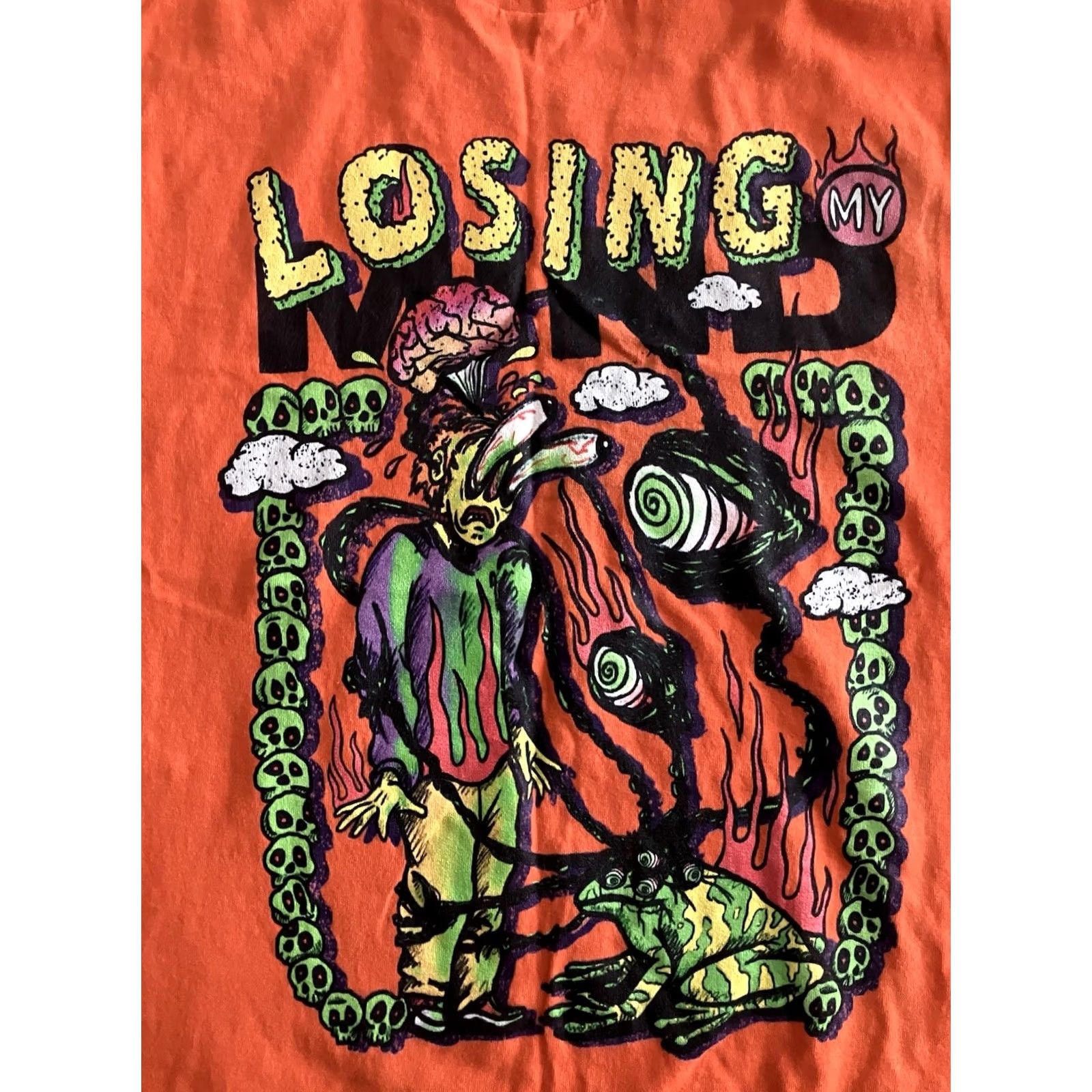 Delta Delta Pro Weight Losing My Mind Orange Tee- Shrooms Magic Mushrooms Zombie Shirt Unisex Adults M Black Size US M / EU 48-50 / 2 - 2 Thumbnail