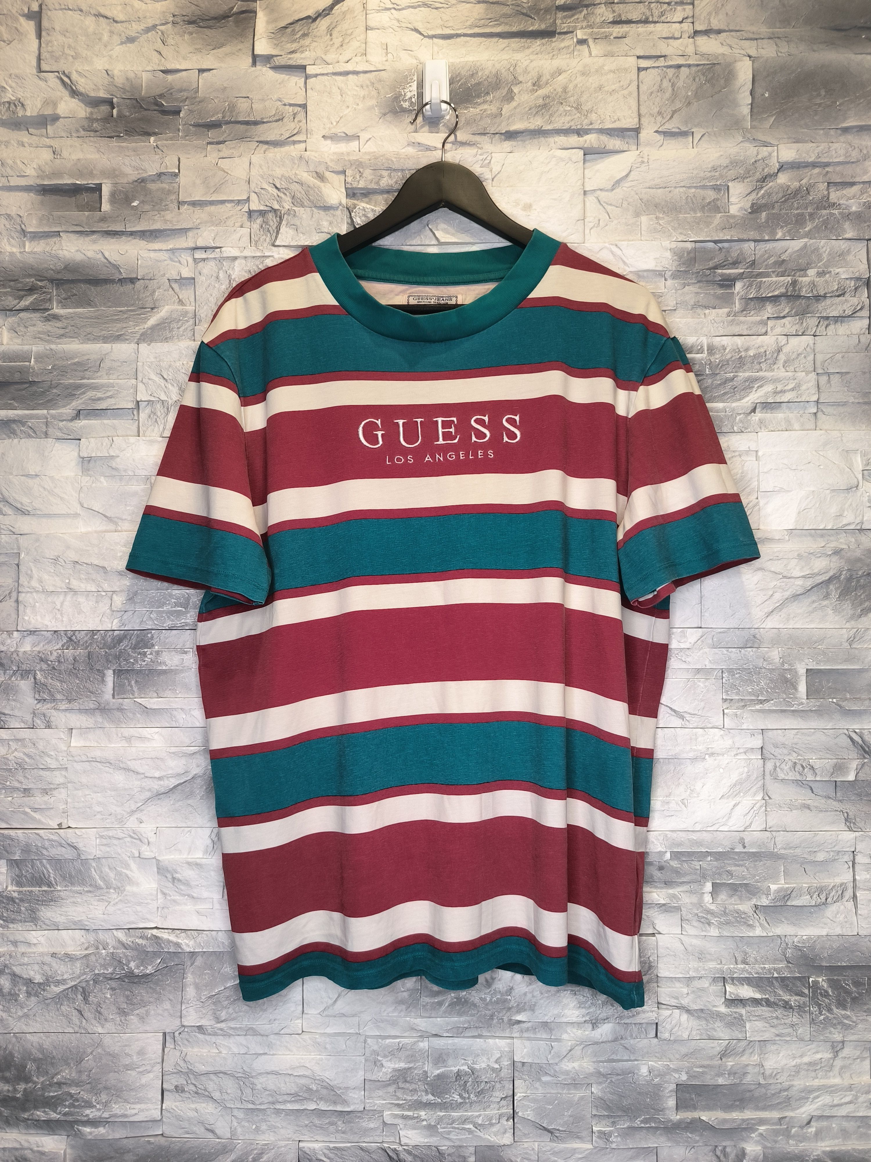 Guess Guess Los Angeles Vintage T-Shirt Striped Logo Size US M / EU 48-50 / 2 - 1 Thumbnail