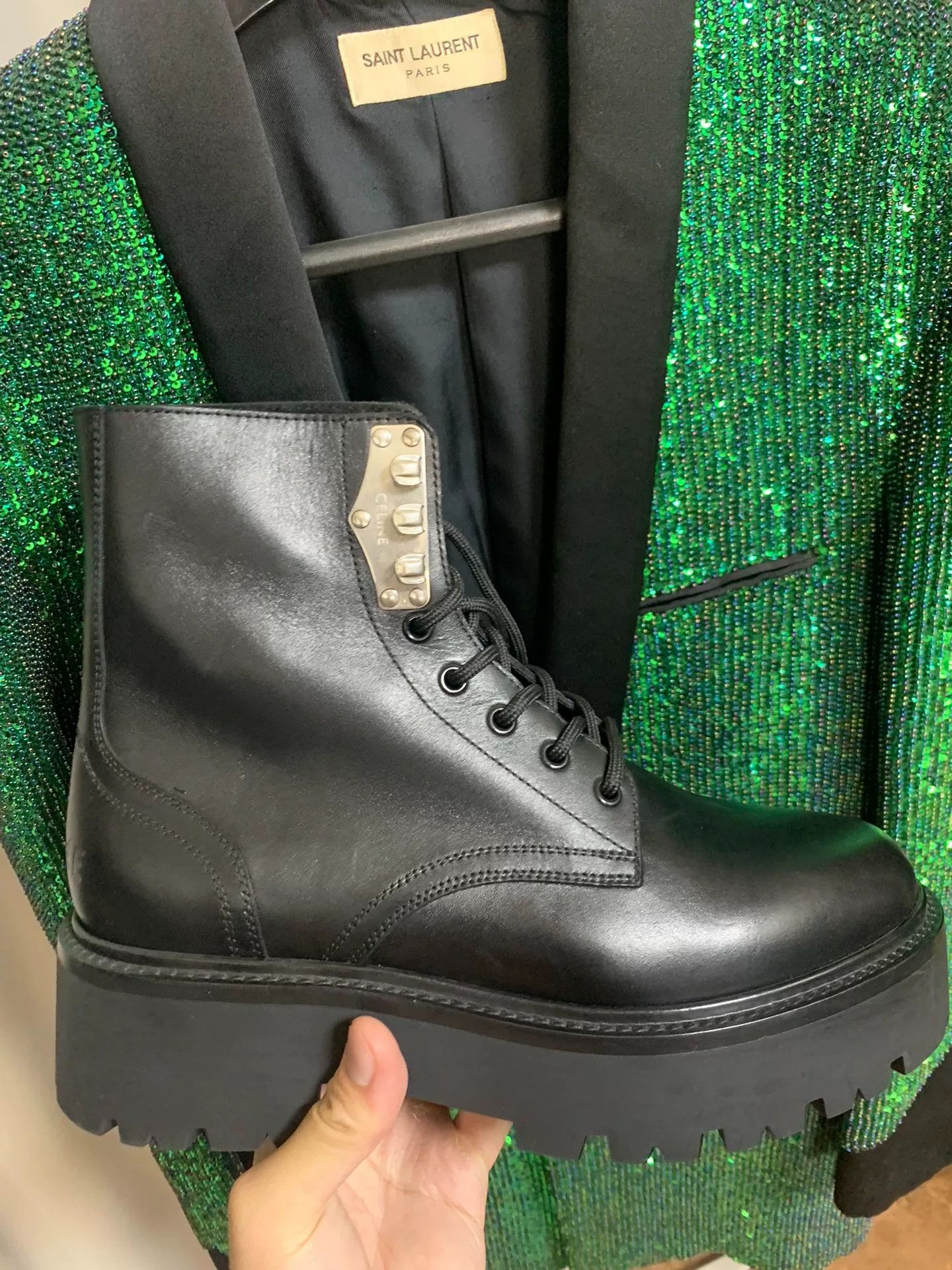 Celine × Hedi Slimane Celine SS19 Combat Boots | Grailed display picture 1