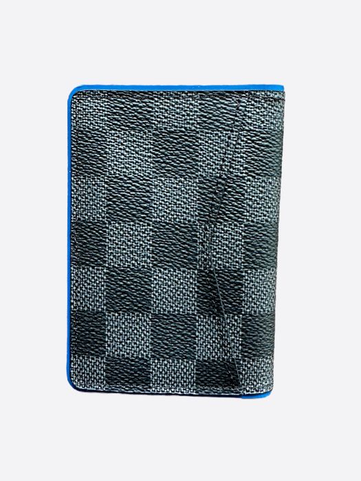 Louis Vuitton Pocket Organizer Blue Damier Graphite Giant coated