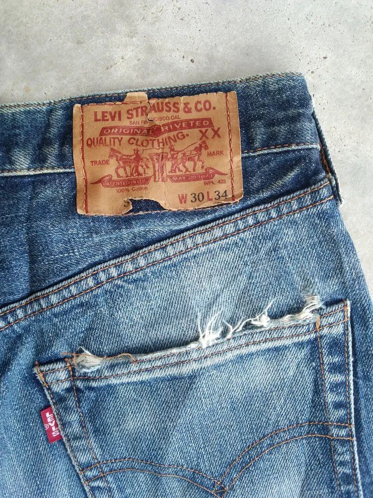 Levi's Vintage 60s LVC 502 XX Levi's Big E Japan Selvedge Redline Size US 30 / EU 46 - 5 Thumbnail