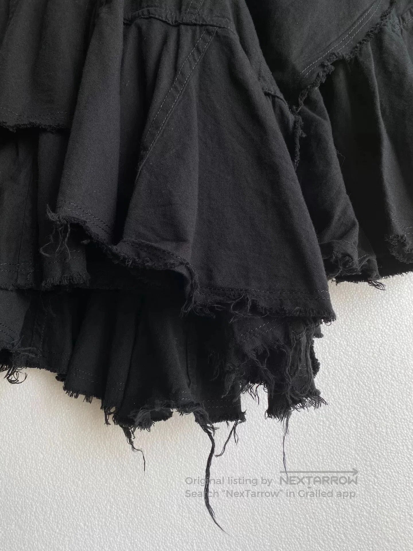 Junya Watanabe deconstructed asymmetrical black cake skirt. Size 28" / US 6 / IT 42 - 5 Thumbnail