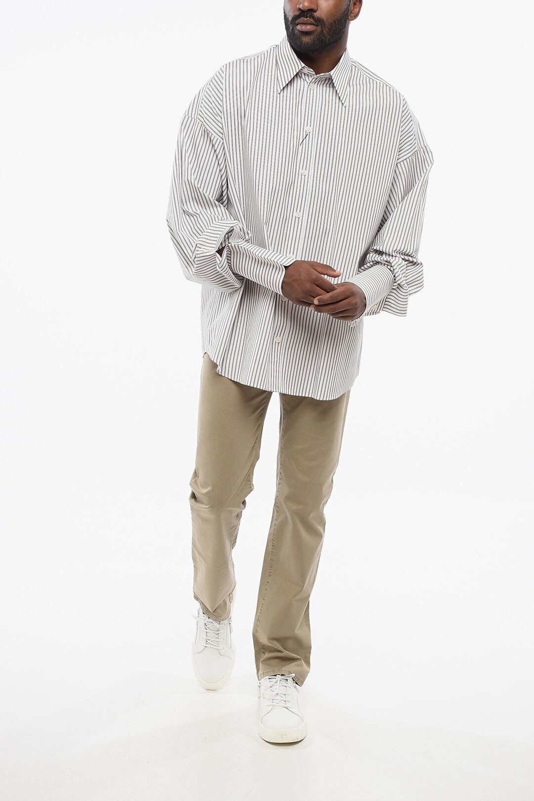 Dolce & Gabbana og1mm0825 Popeline Cotton Shirt in White Size US S / EU 44-46 / 1 - 5 Thumbnail