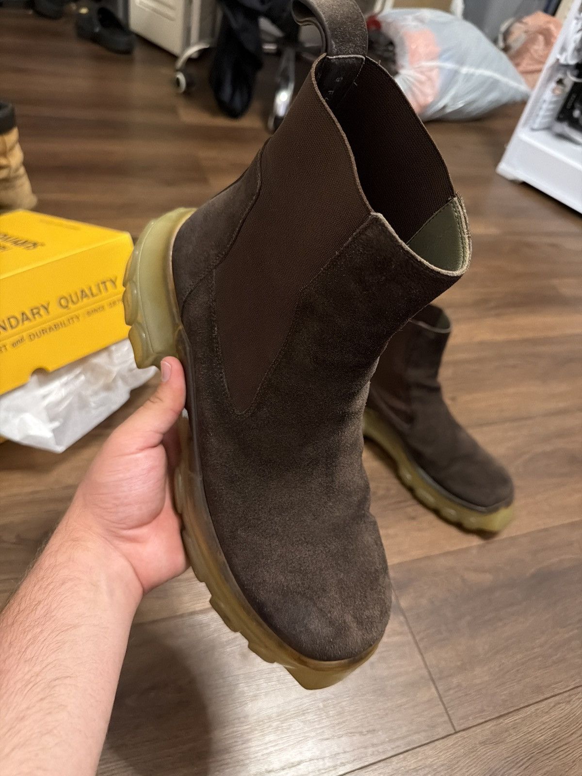 Rick Owens RICK OWENS "DUST" BEATLE BOZO CLEARSOLE LARRY FW19 Size US 11 / EU 44 - 10 Thumbnail