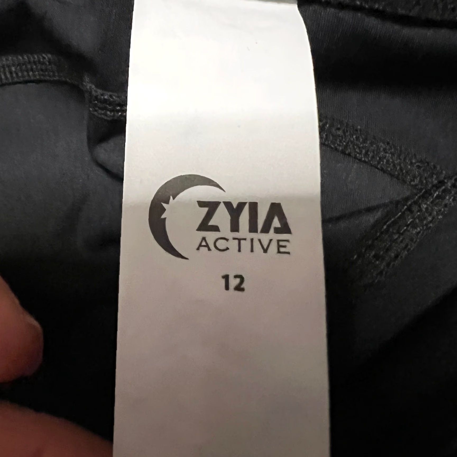 Vintage Zyia Active Leggings Cropped Women 12 Black Yellow Side Stripe High Rise Pants Size 34" / US 12 / IT 48 - 5 Thumbnail