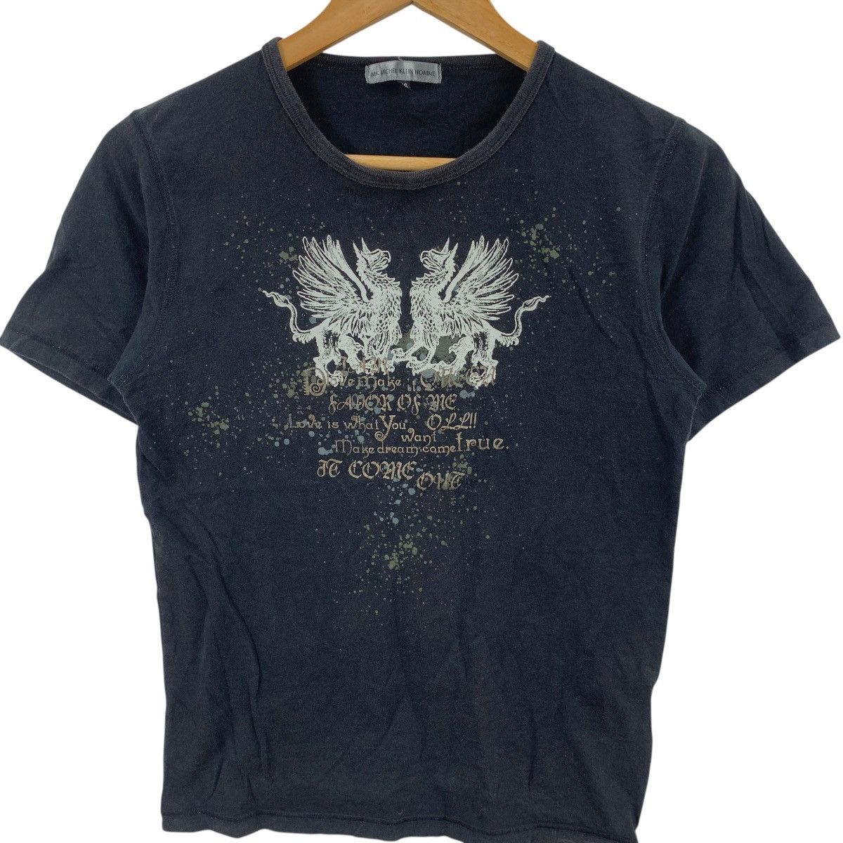 Michel Klein MICHEL KLEIN HOMME Collection Crest Distress Tee Shirt Top Size US XS / EU 42 / 0 - 4 Thumbnail