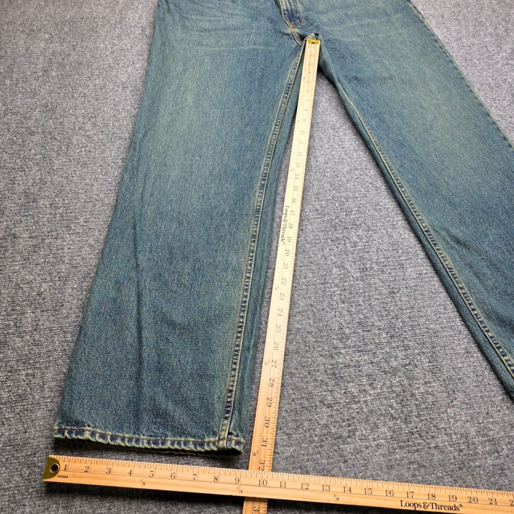Vintage Arizona Jean Co Jeans Loose Straight 40x32 Blue 100% Cotton Denim Men Size US 40 / EU 56 - 3 Thumbnail