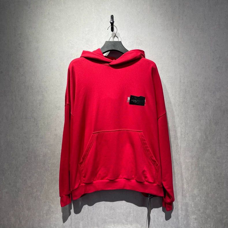 Balenciaga Balenciaga Red Tape Logo Hoodie - dmc Size US M / EU 48-50 / 2 - 1 Thumbnail