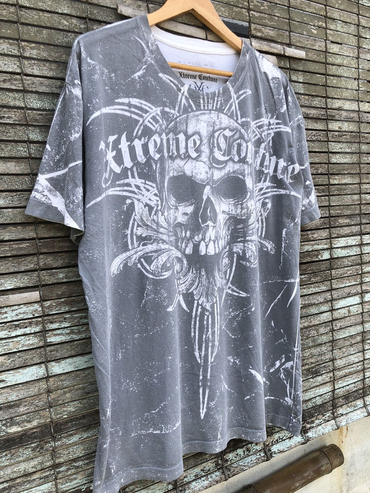 Affliction OVP Skull Xtreme Couture Tshirt Size US XL / EU 56 / 4 - 3 Thumbnail