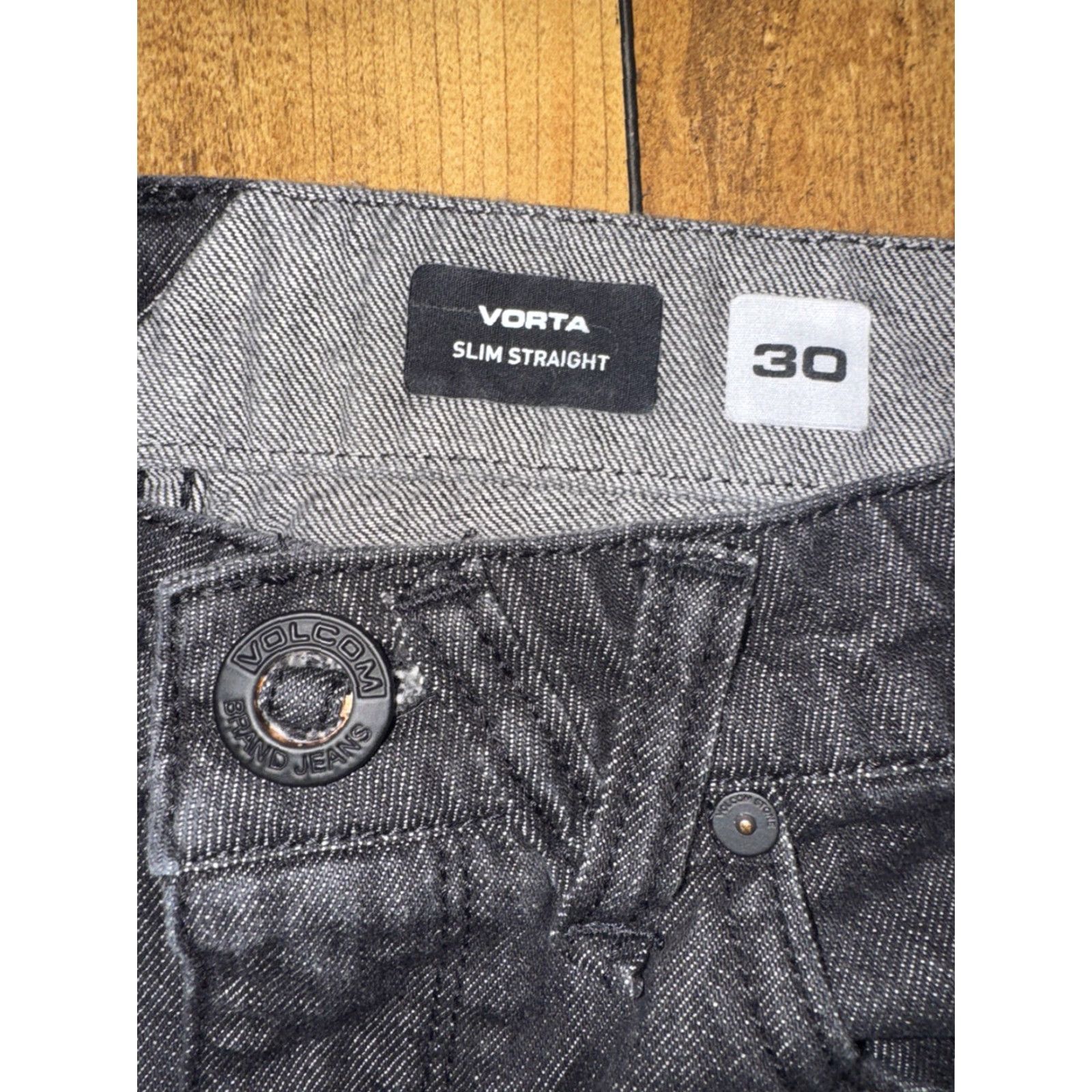 Volcom VINTAGE Volcom Slim Straight Jeans Black Denim 30x31 Men Adult 90s Grunge Skater Streetwear Y2K Mens Size US 30 / EU 46 - 3 Thumbnail