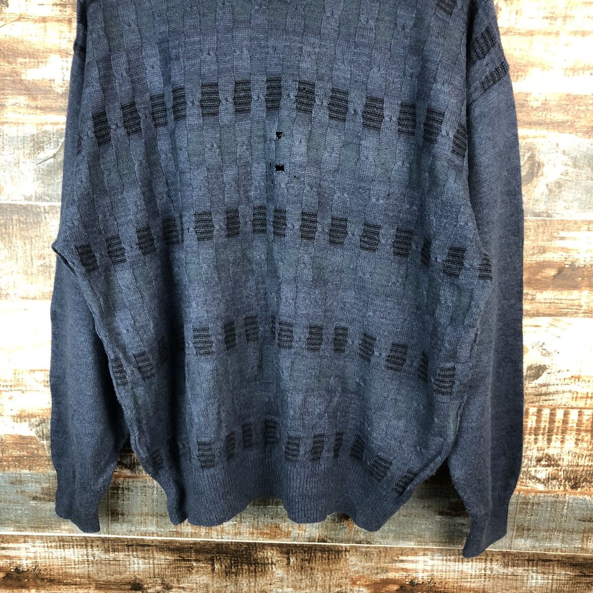 Vintage Tua Tara Dark Blue Stripe Knitwear sweatshirt #A1517 Size US L / EU 52-54 / 3 - 6 Thumbnail