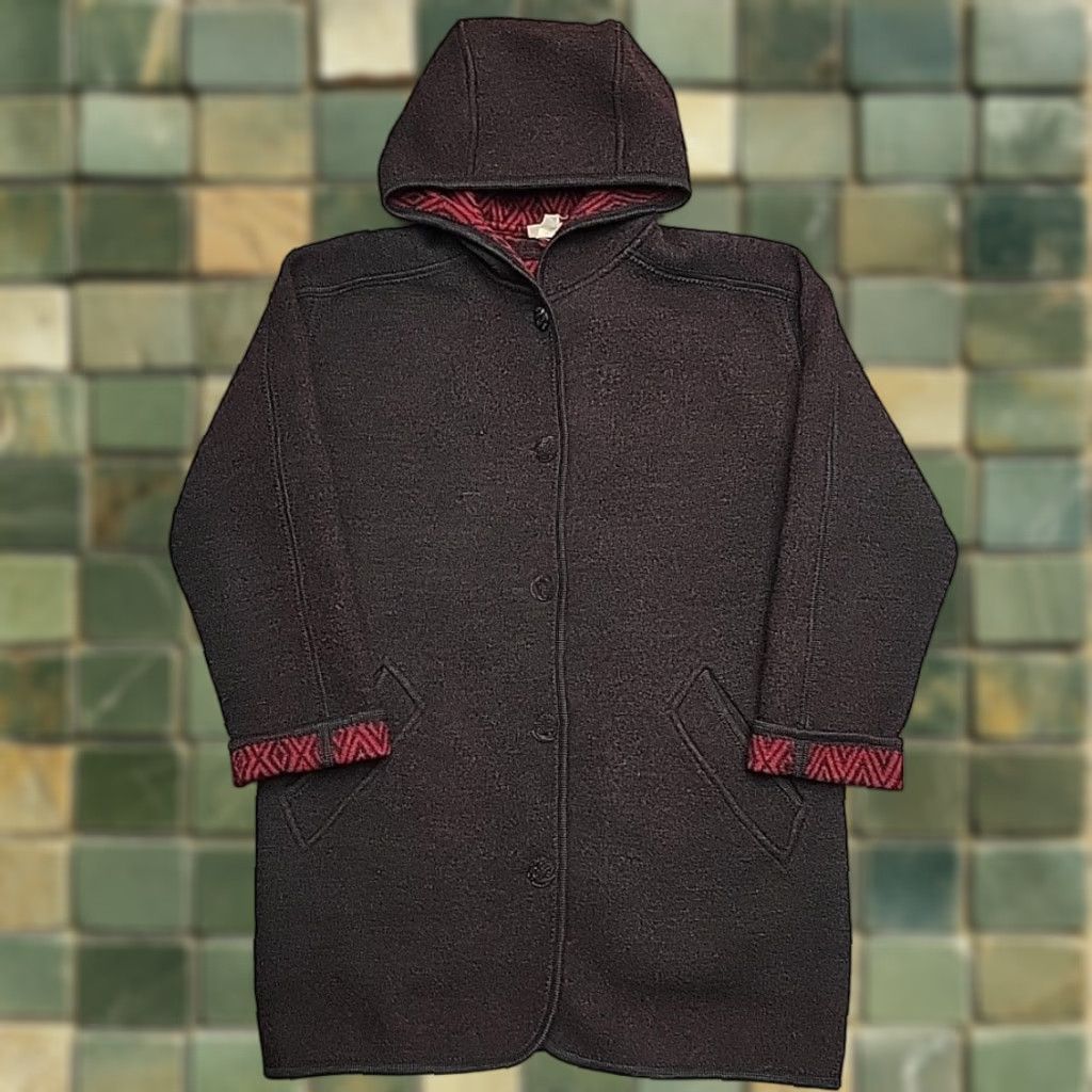 Vintage VINTAGE LL Bean Jacket Women M Gray Red Diamond Geometric Lining Wool Heritage Overcoat Pockets Long Sleeve Button Casual Outdoor USA American Size M / US 6-8 / IT 42-44 - 1 Thumbnail