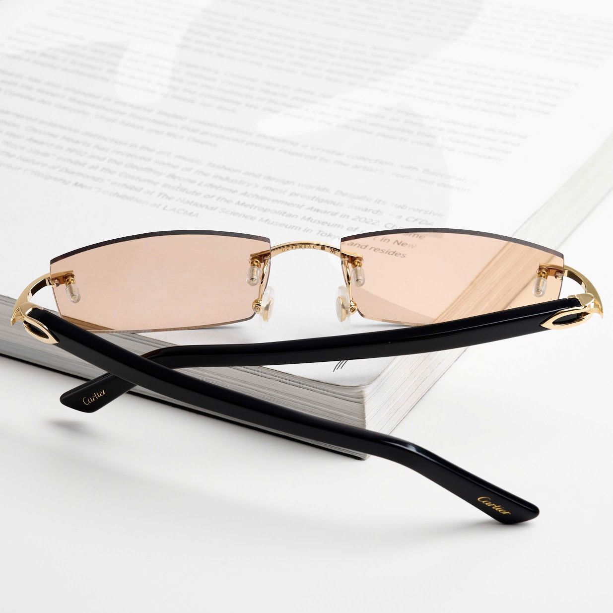 Cartier CARTIER CT0048O 002 BURNT SUGAR SUNGLASSES Size ONE SIZE - 7 Thumbnail