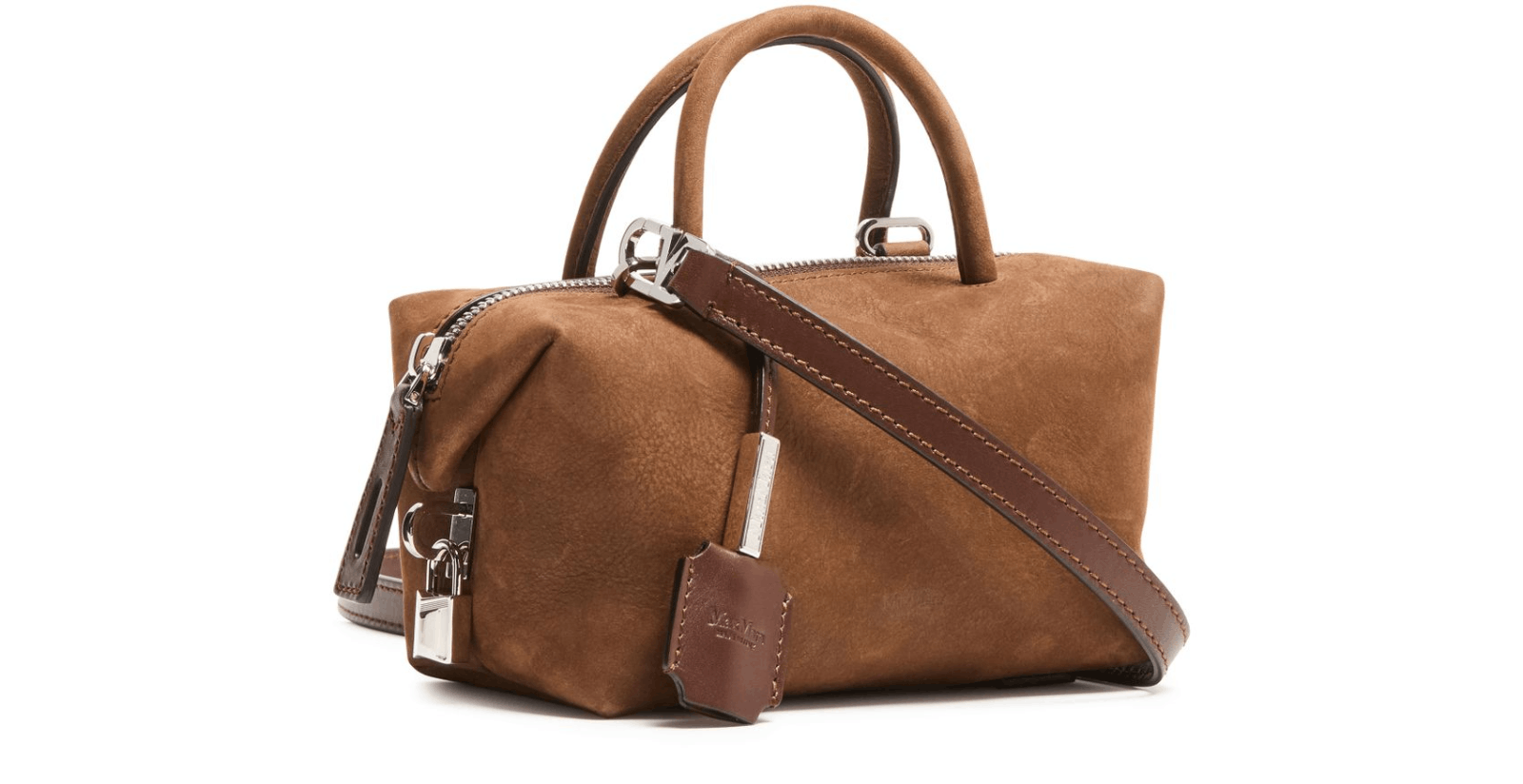 Max Mara MAX MARA Small Brown Leather Holdall Top Handle New Size ONE SIZE - 2 Thumbnail