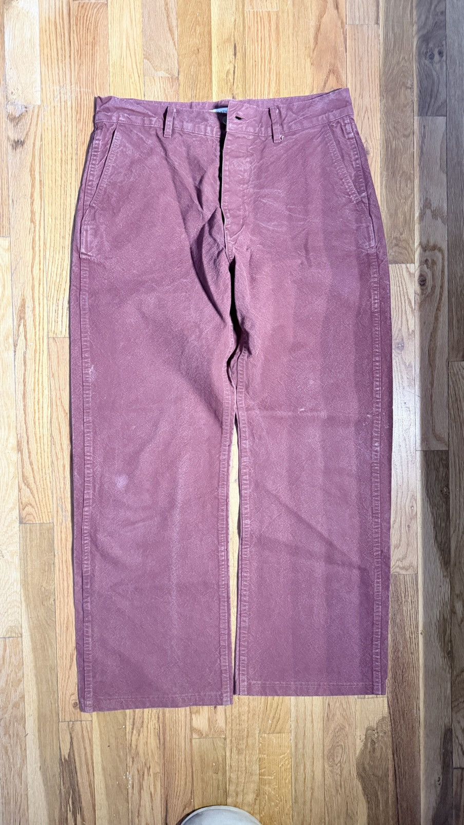 Staatsballett Staatsballet Maroon Washed Denim Pant size 33 Size US 33 - 1 Thumbnail