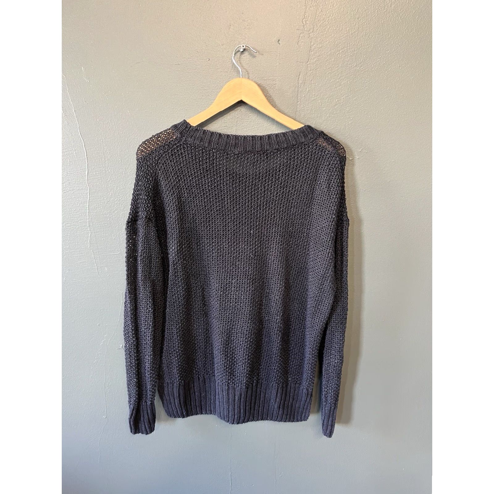 J.Crew J.CREW Sweatshirt Pullover Knitted Knit Oversized Black Size M Womens Pullover Sweatshirt 24x26 Measurements Size M / US 6-8 / IT 42-44 - 2 Thumbnail