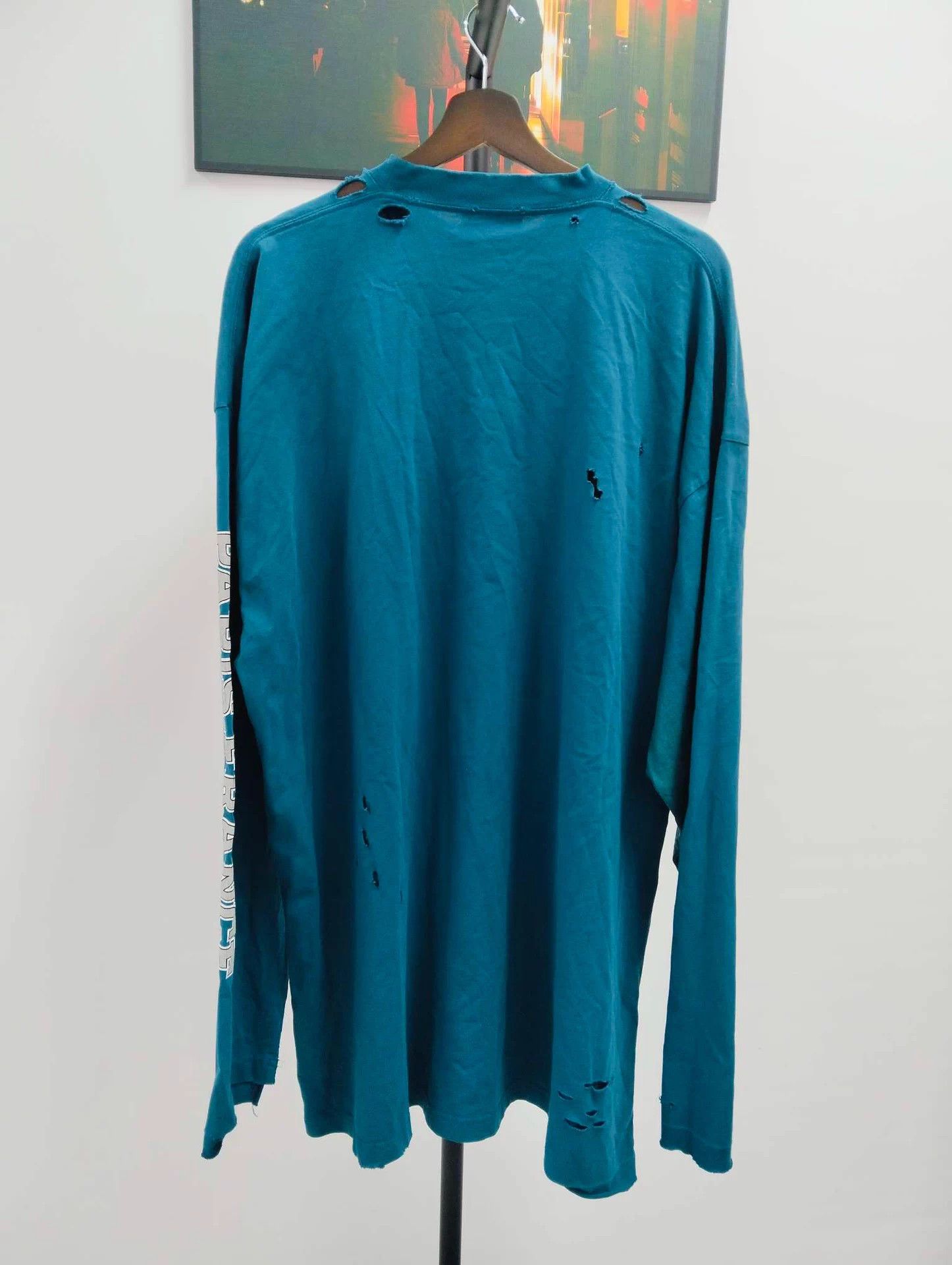 Balenciaga Balenciaga distressed logo oversized long-sleeve 3 Size US L / EU 52-54 / 3 - 3 Thumbnail